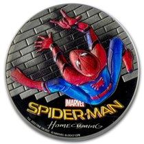 2017 Cook Islands 1oz Silver $5 Spiderman  coin collectible - Main Image 2