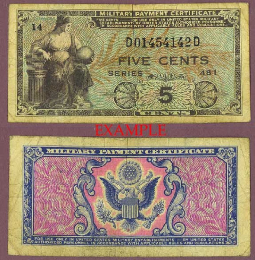 MPC Series 481 5 cents Certificate  coin collectible - Main Image 2