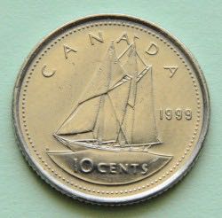 Canada 10 Cents, 1999  coin collectible - Main Image 1