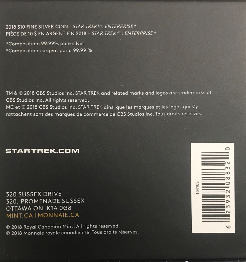 Star Trek Enterprise NX-01  coin collectible [Barcode 623932088320] - Main Image 3