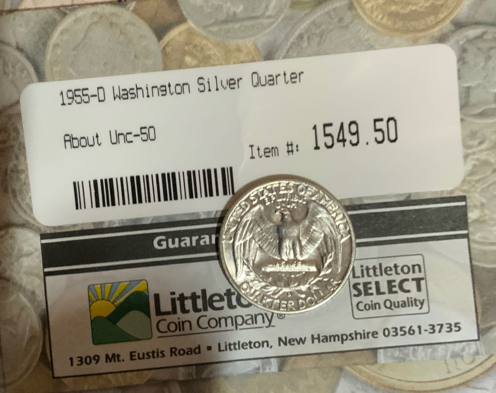 Washington Quarter 1955-D  coin collectible - Main Image 2