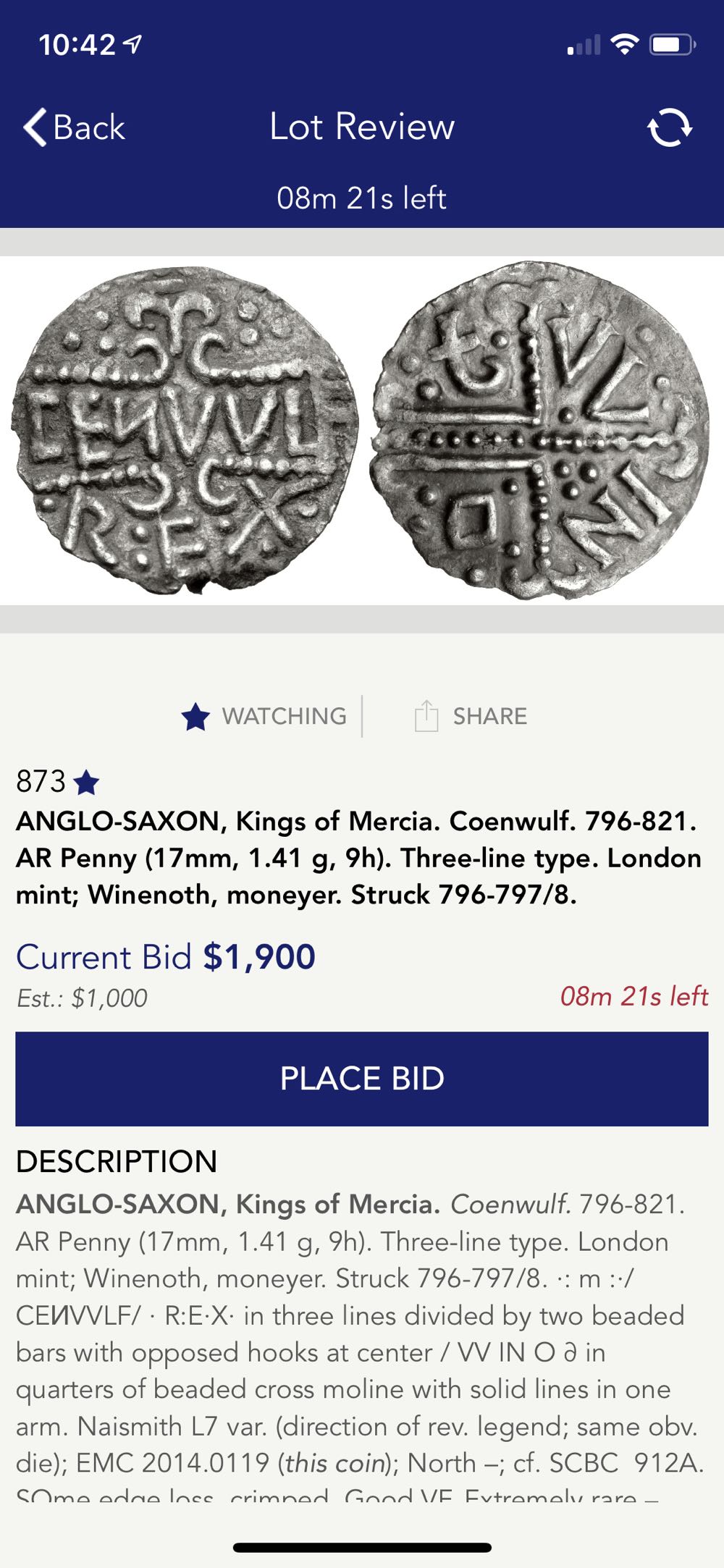 Great Britain, Anglo-Saxon, Coenwulf  coin collectible - Main Image 3