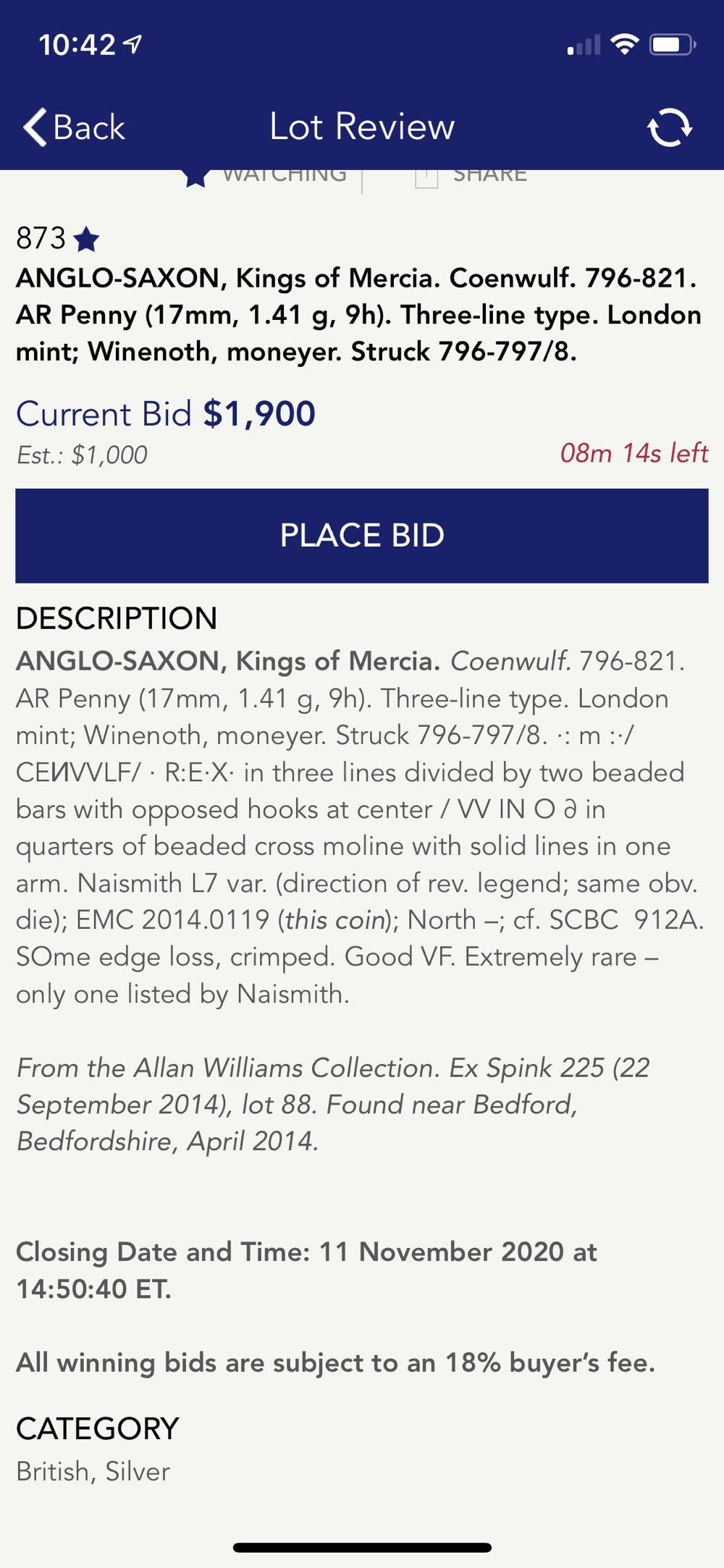 Great Britain, Anglo-Saxon, Coenwulf  coin collectible - Main Image 4