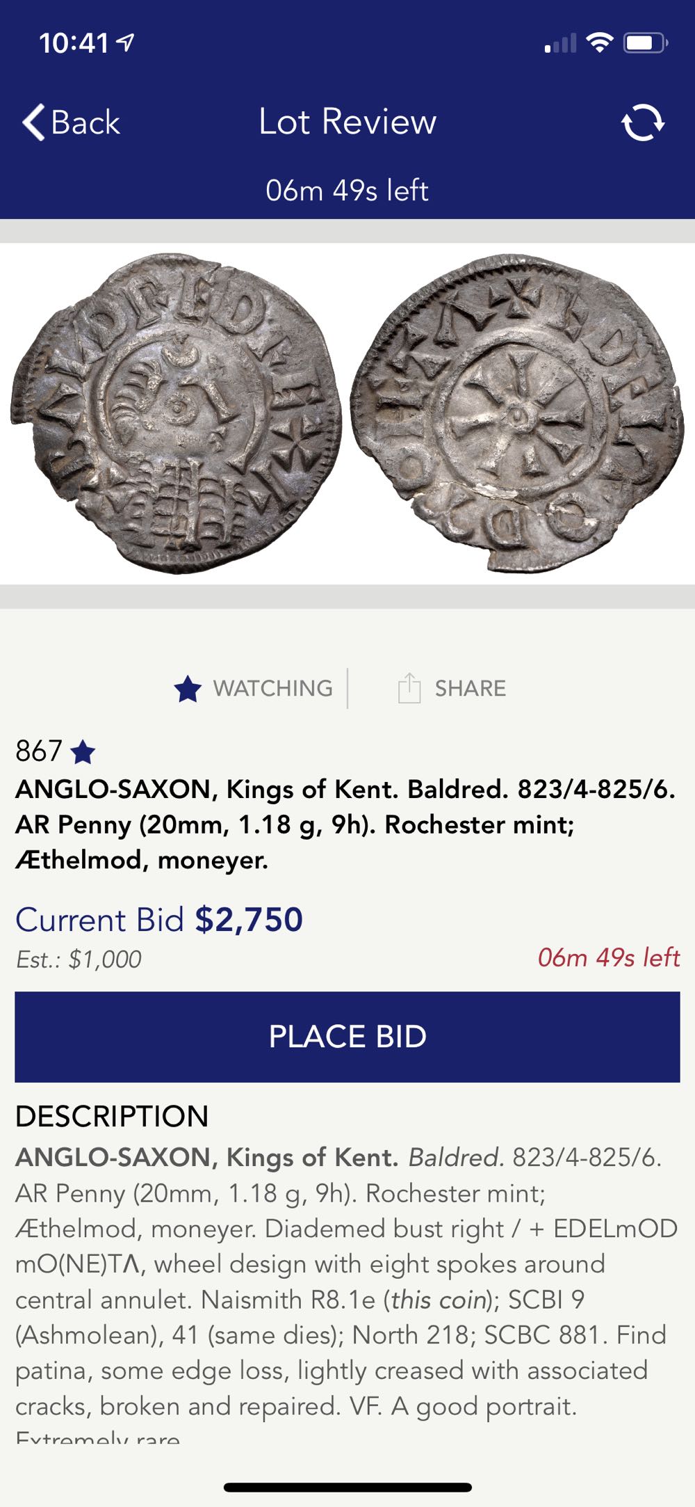 Great Britain, Anglo-Saxon, Baldred  coin collectible - Main Image 3