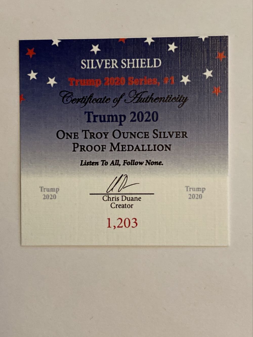 SS - Trump 2020  coin collectible - Main Image 3