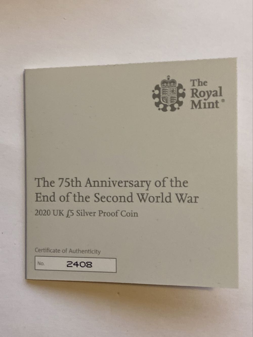 RM - End Of The Second World War  coin collectible [Barcode 5026177466673] - Main Image 2