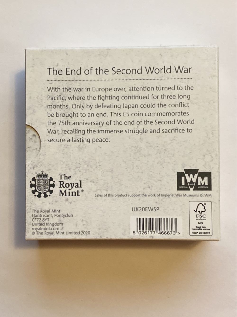 RM - End Of The Second World War  coin collectible [Barcode 5026177466673] - Main Image 4