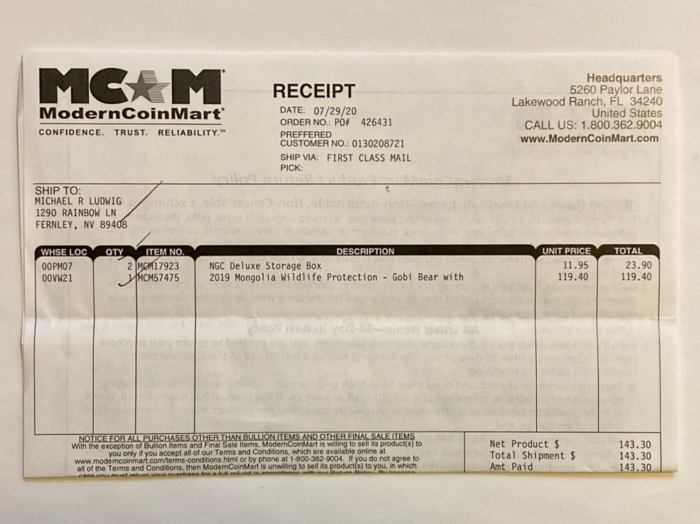 CBM - Ursus Arctos Gobiensis  coin collectible - Main Image 3