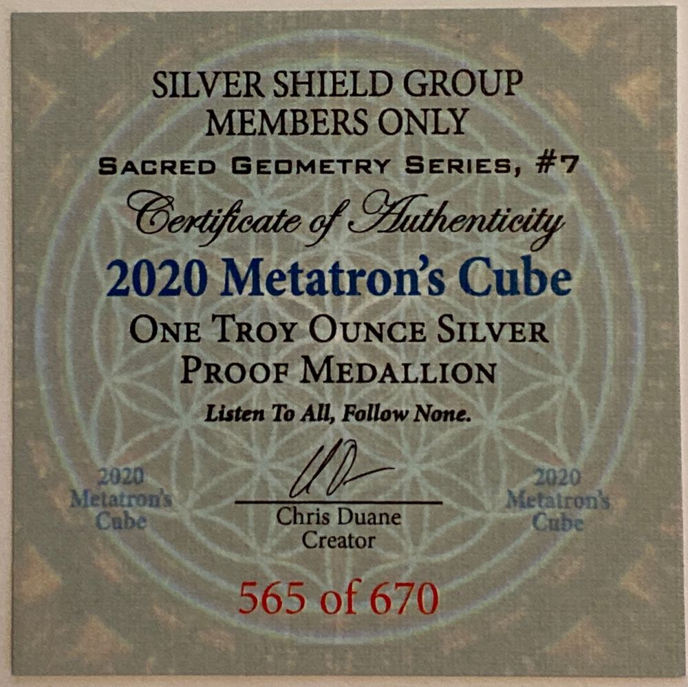 SS - Metatrons Cube  coin collectible - Main Image 2