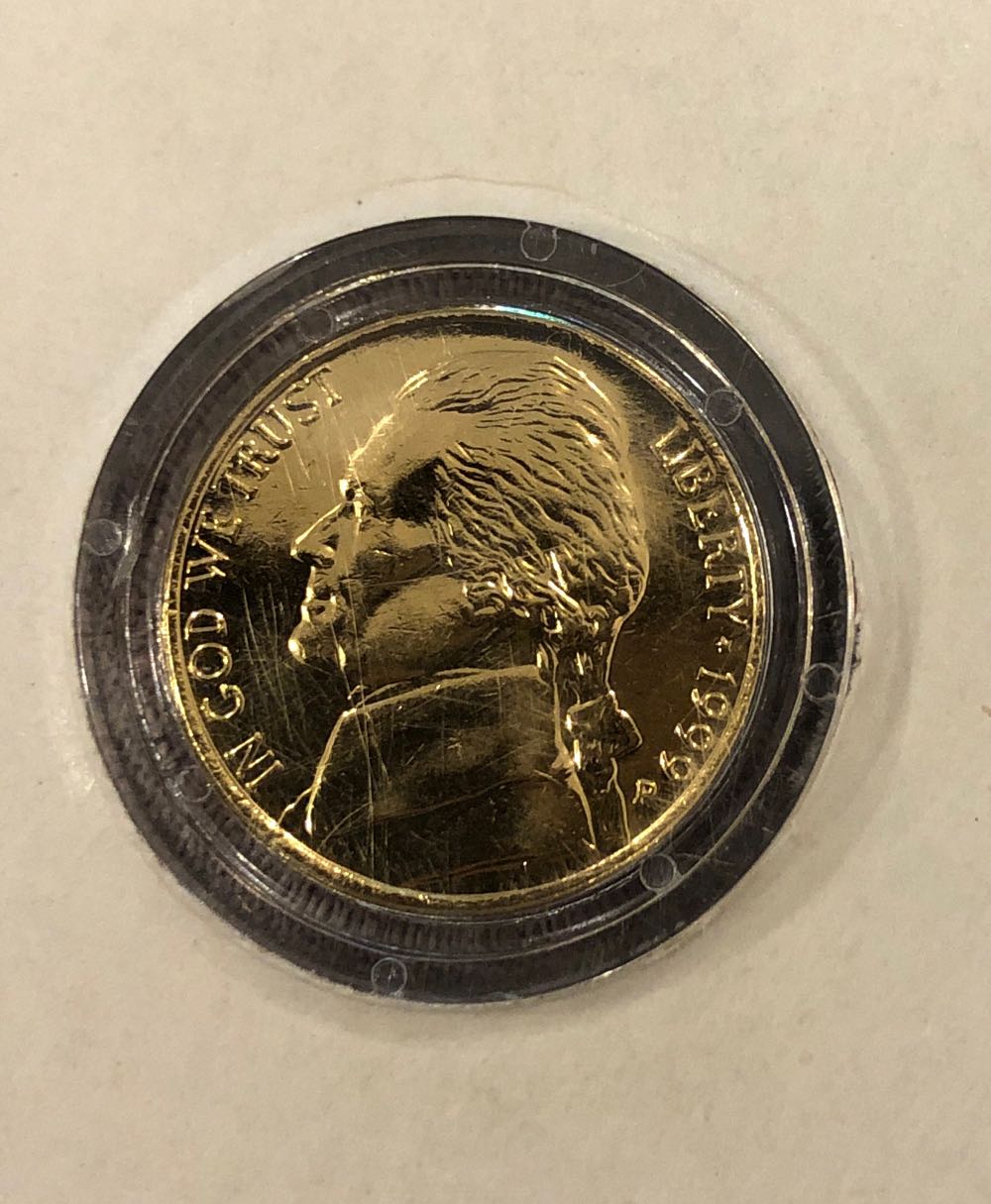 24Kt Gold Plated Five Cent  coin collectible - Main Image 2