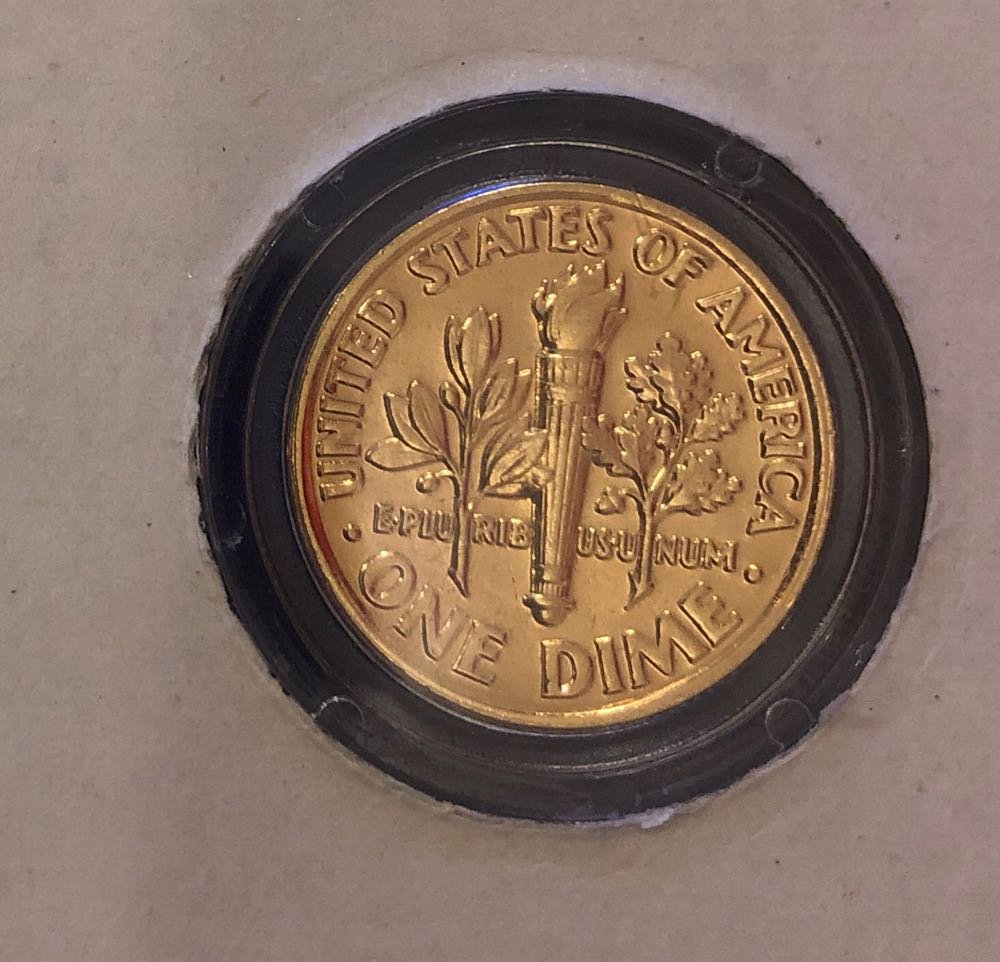 24Kt Gold Plated Ten Cent   coin collectible - Main Image 2