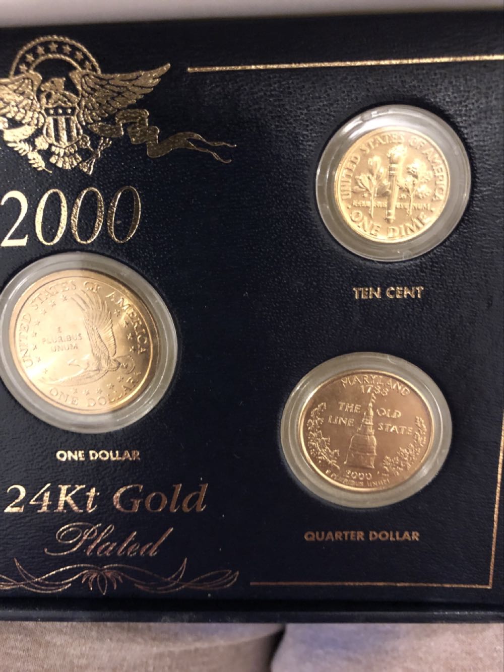 2000 24 Kt Gold Plated Coin Set  coin collectible - Main Image 3