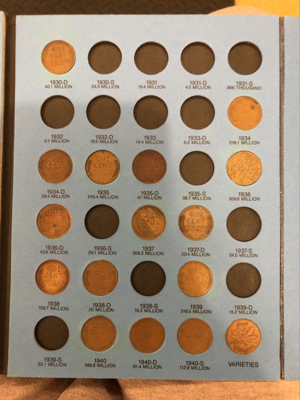 Lincoln Cent Collection 1909-1940  coin collectible - Main Image 3
