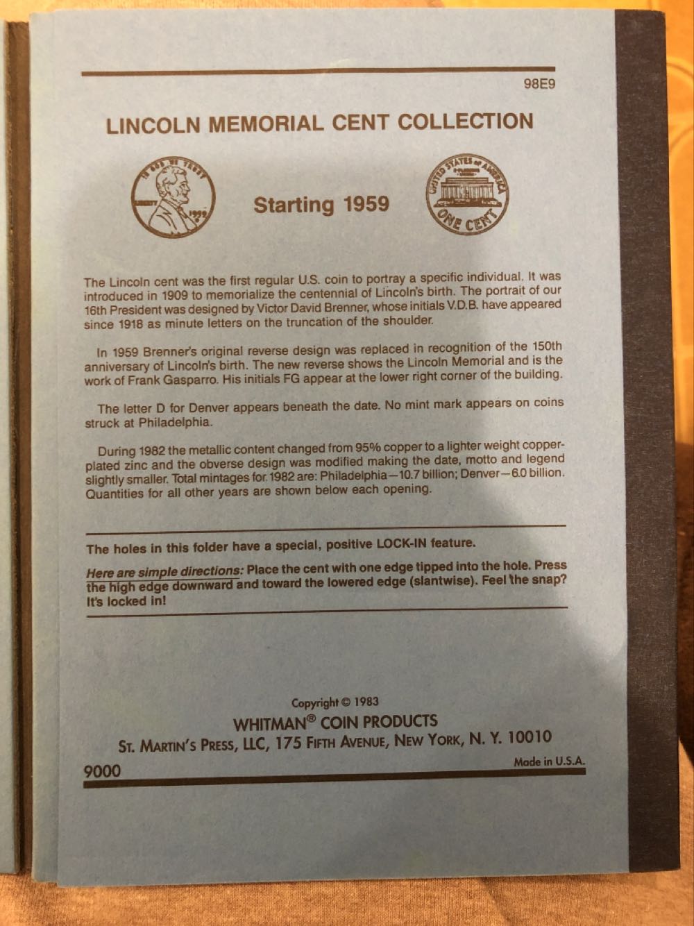 Lincoln Memorial Cnt Collection 1959-1998  coin collectible - Main Image 4