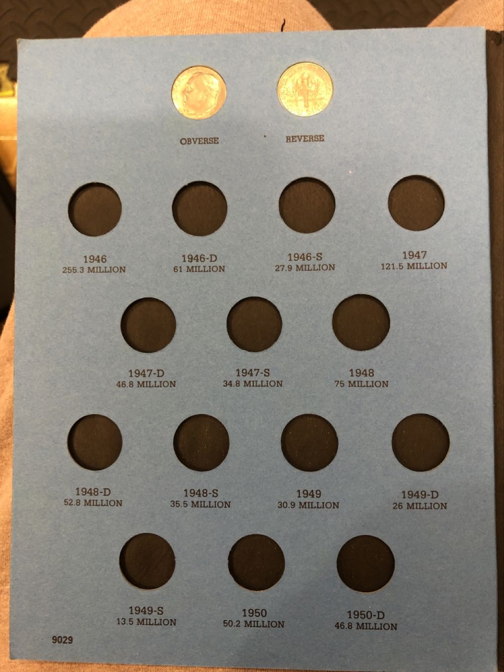 Roosevelt Dimes Collection 1946-1964 #1  coin collectible - Main Image 2