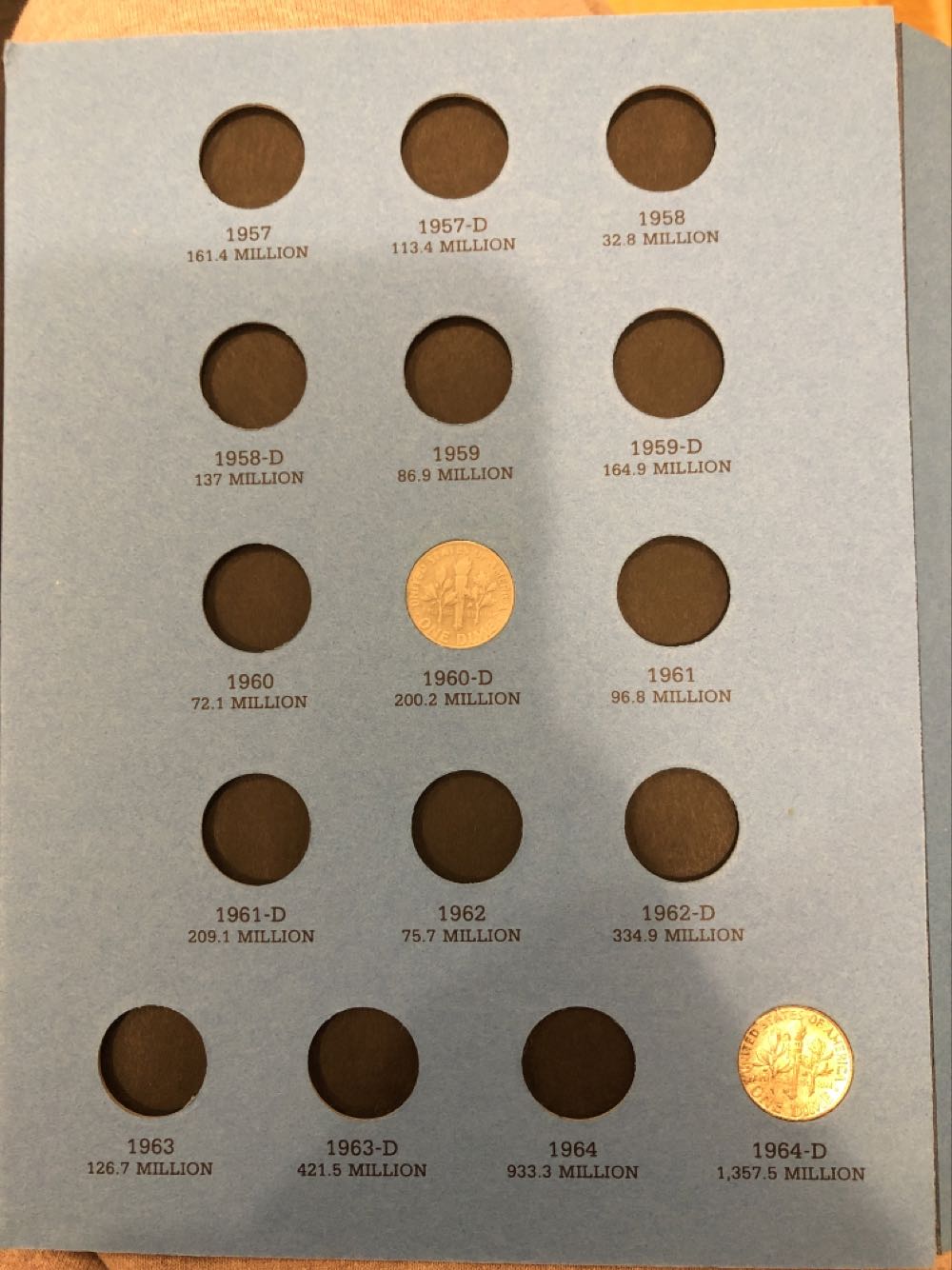 Roosevelt Dimes Collection 1946-1964 #1  coin collectible - Main Image 3