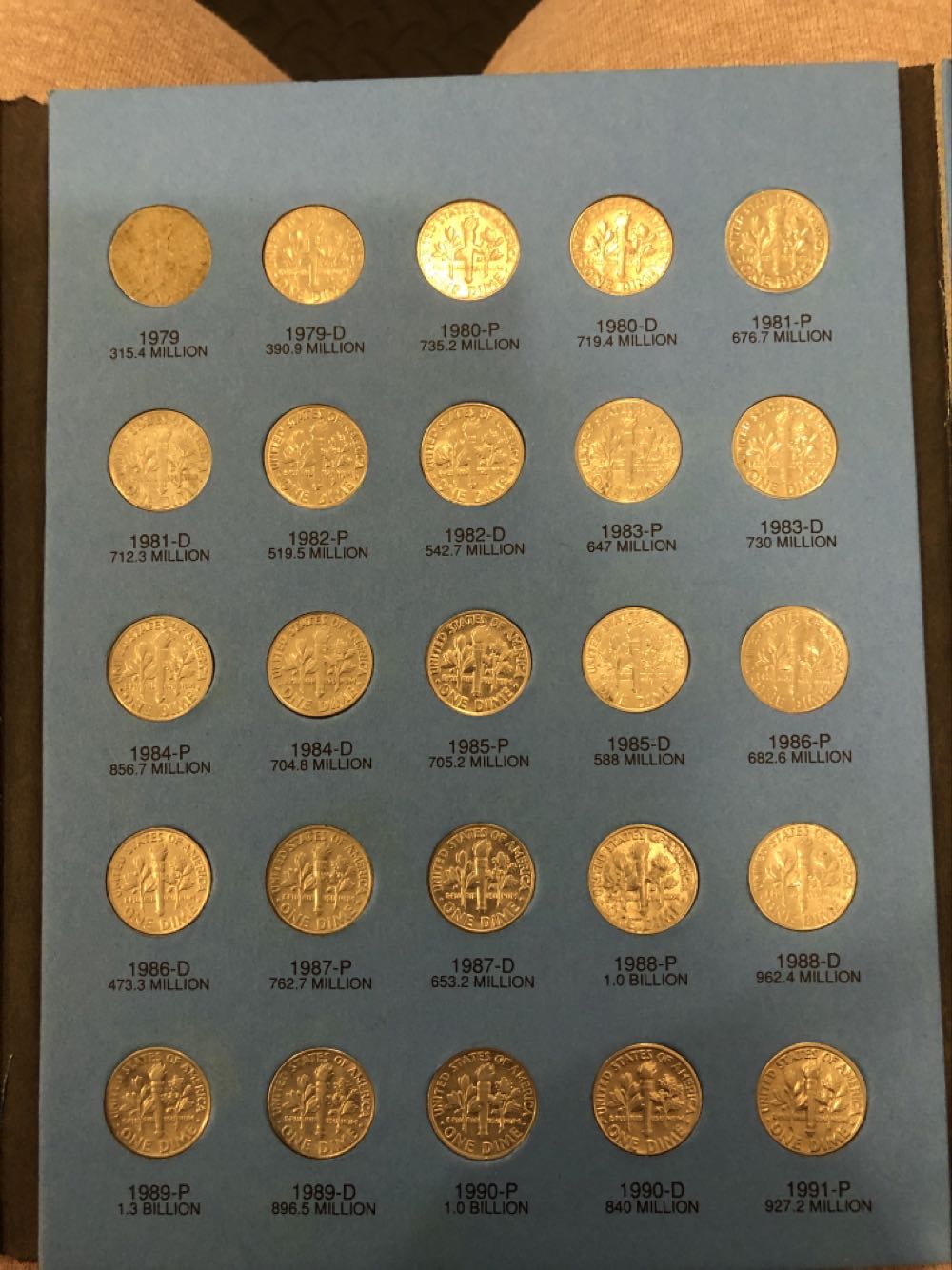 Roosevelt Dimes Collection 1965-1999  coin collectible - Main Image 2