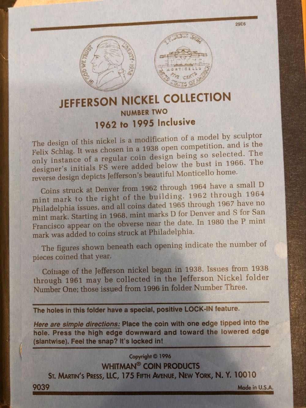 Jefferson Nickels Collection 1962-1995  coin collectible - Main Image 4