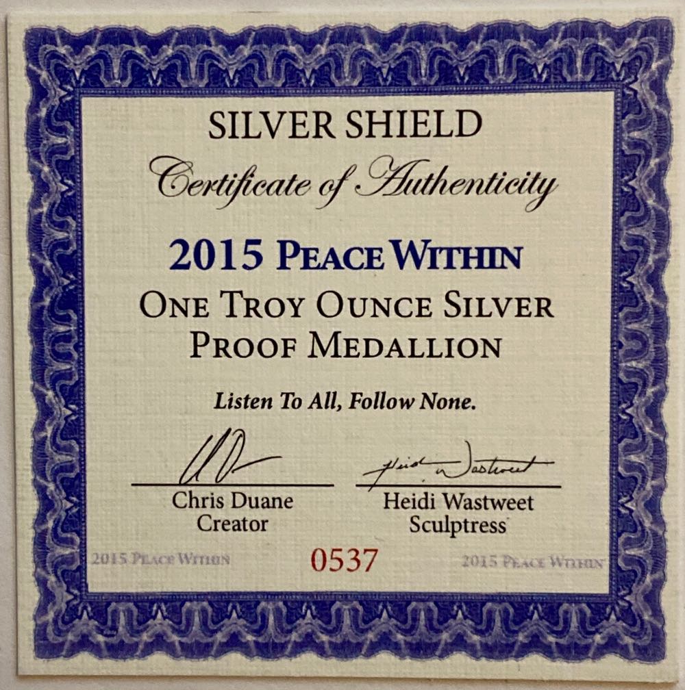 SS - Peace Comes From Within (2015)  coin collectible - Main Image 2