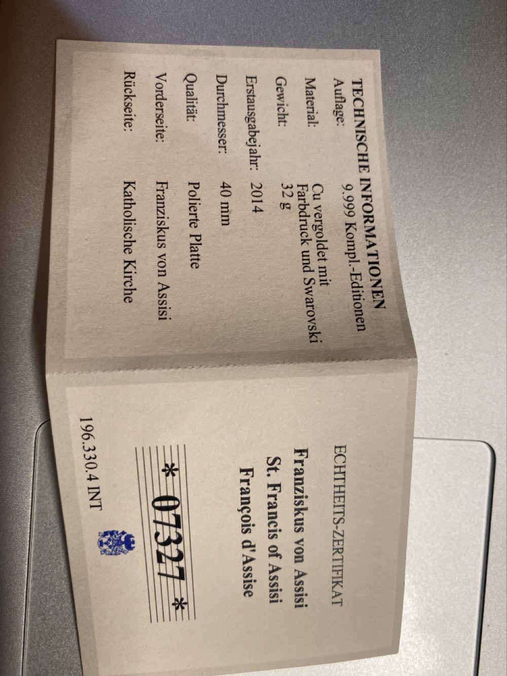 Franziskus von Assisi  coin collectible - Main Image 3