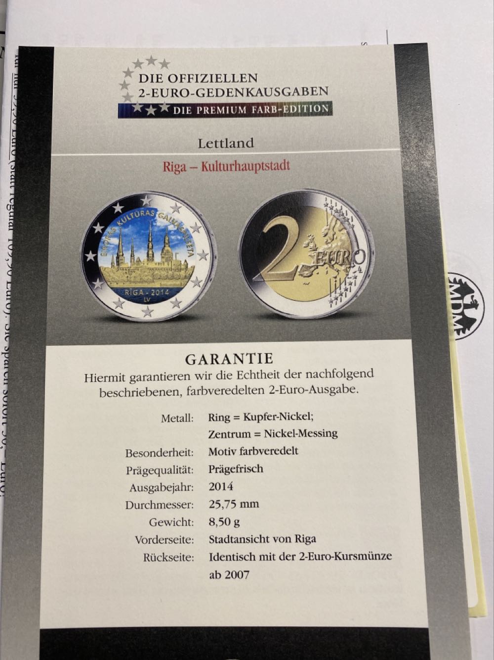 Lettland- Riga kulturhauptstadt  coin collectible - Main Image 2