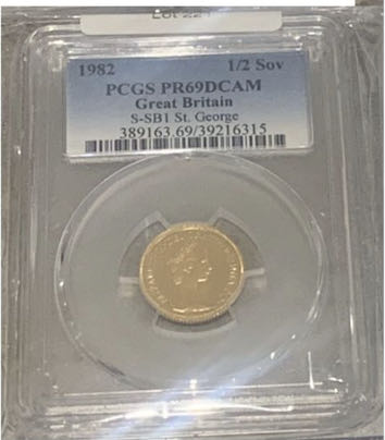 1982 Half Sovereign PR69 Deep Cameo  coin collectible - Main Image 2