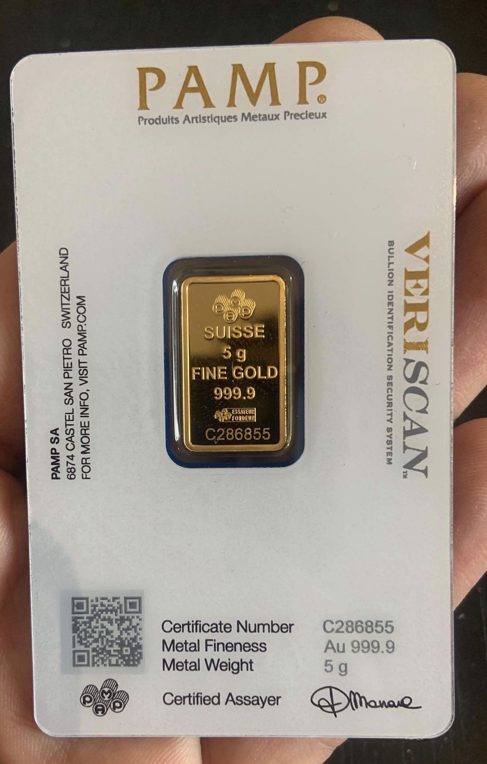 2020 PAMP BAR 1 Gram  coin collectible - Main Image 2