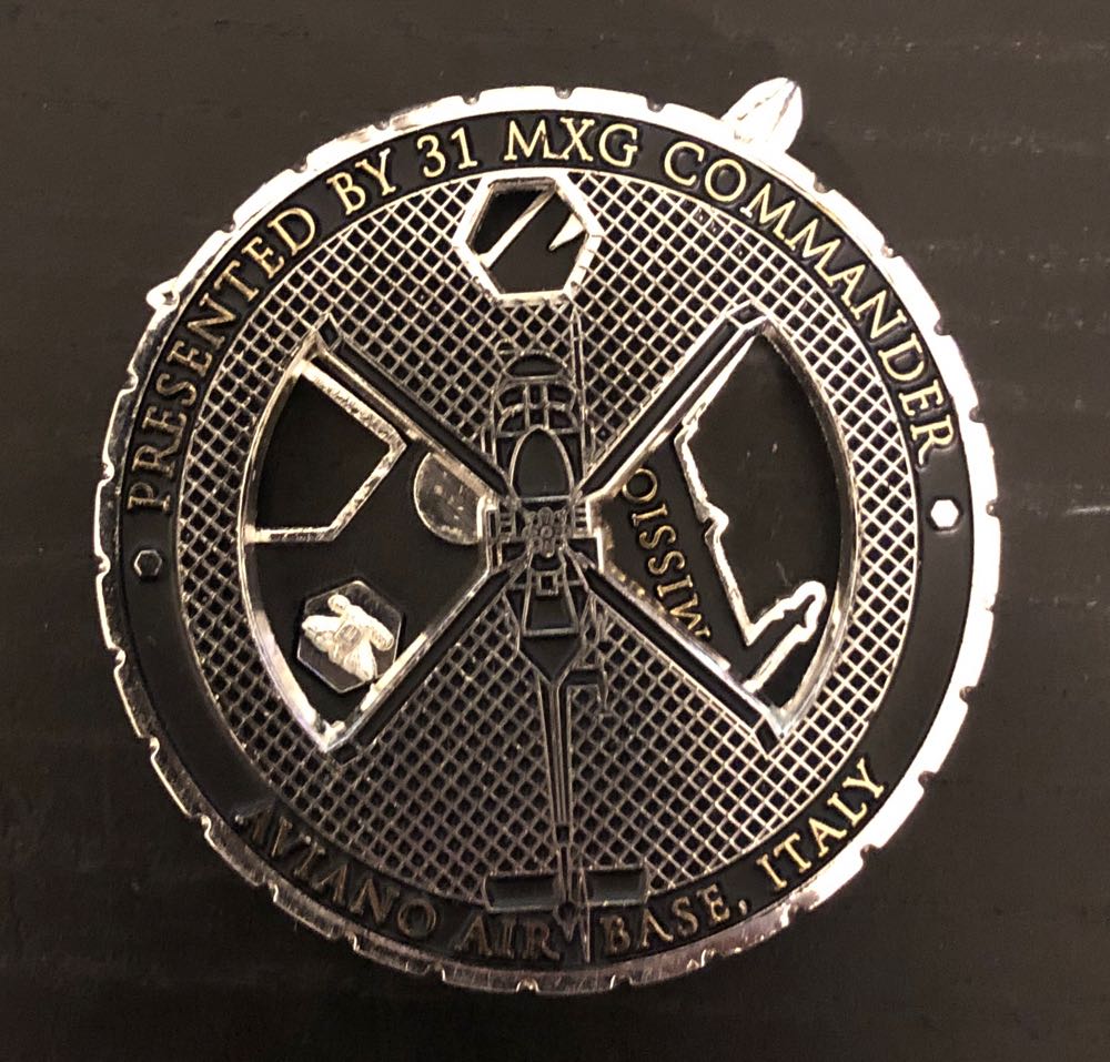 31 MXG Commander Aviano AB, Italy Magnetic Coin  coin collectible - Main Image 2