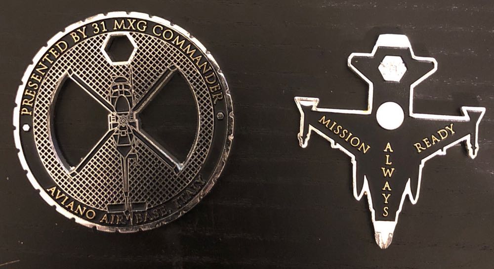 31 MXG Commander Aviano AB, Italy Magnetic Coin  coin collectible - Main Image 3