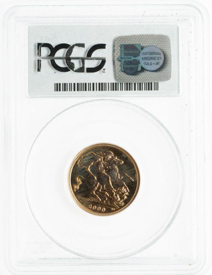2000 Full Sovereign PCGS MS67  coin collectible - Main Image 3