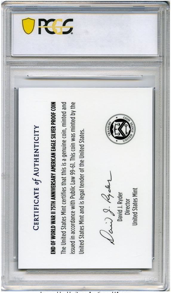 2020 W V75 Silver Eagle  coin collectible - Main Image 4