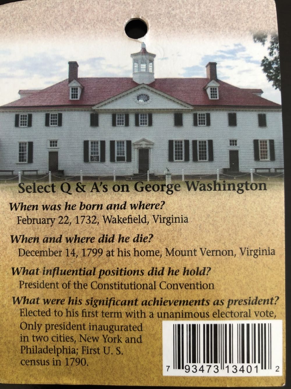 George Washington  coin collectible [Barcode 793473134012] - Main Image 3