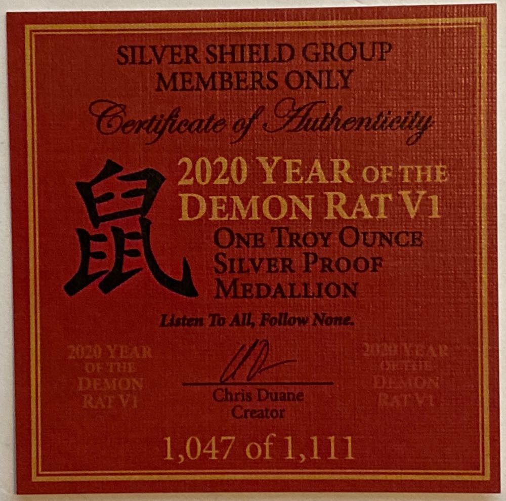 SS - Year of the Demon Rat V1  coin collectible - Main Image 2