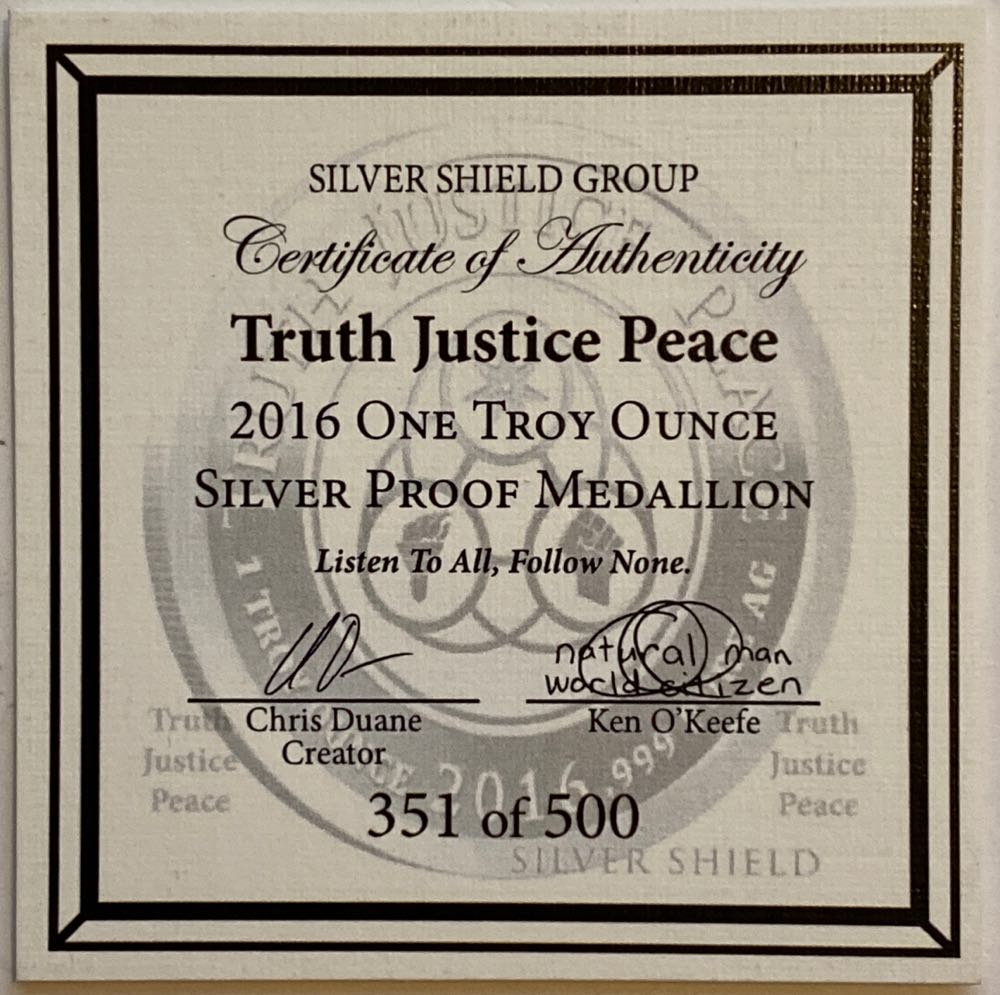SS - Truth Justice Peace  coin collectible - Main Image 2