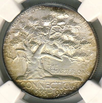 Ct. Tercentenary Charter Oak Tree Half Dollar  coin collectible - Main Image 2
