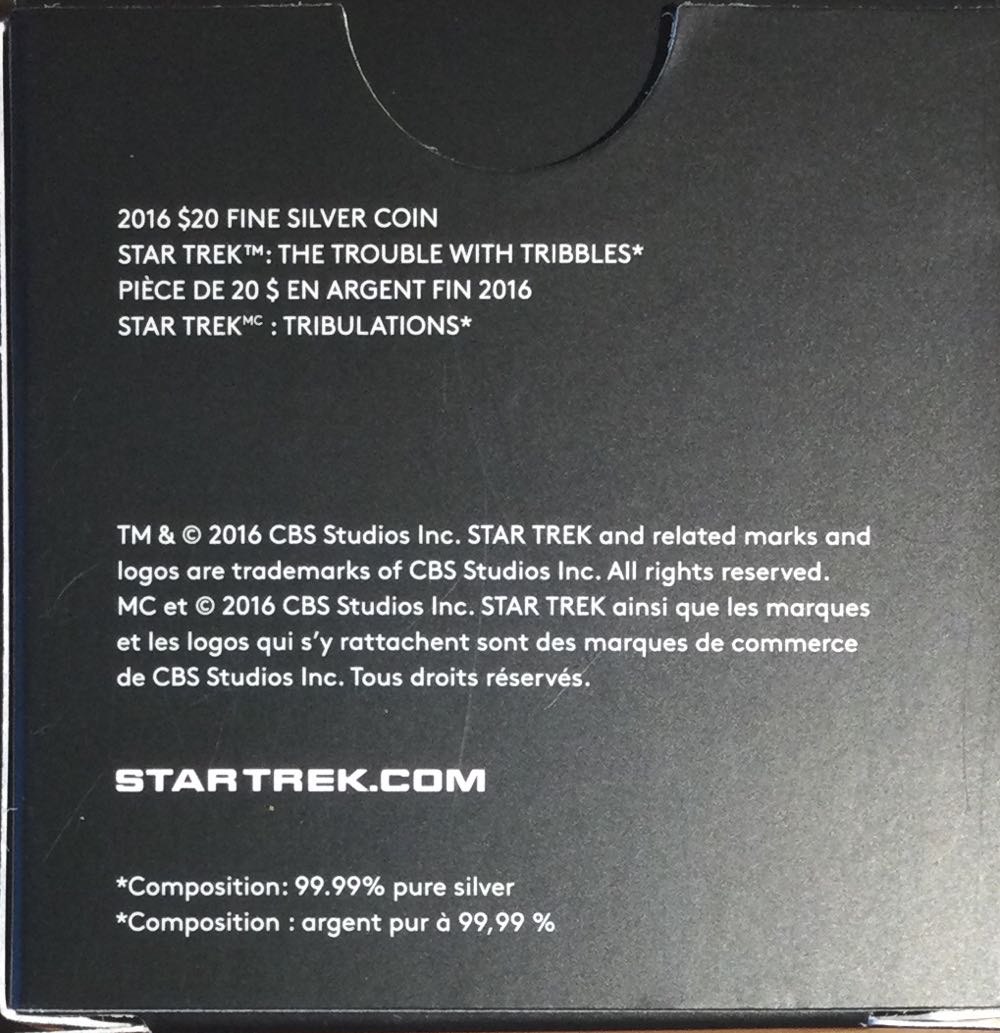 Star Trek TOS  The Trouble With Tribbles Silver Coin  coin collectible [Barcode 623932074903] - Main Image 3