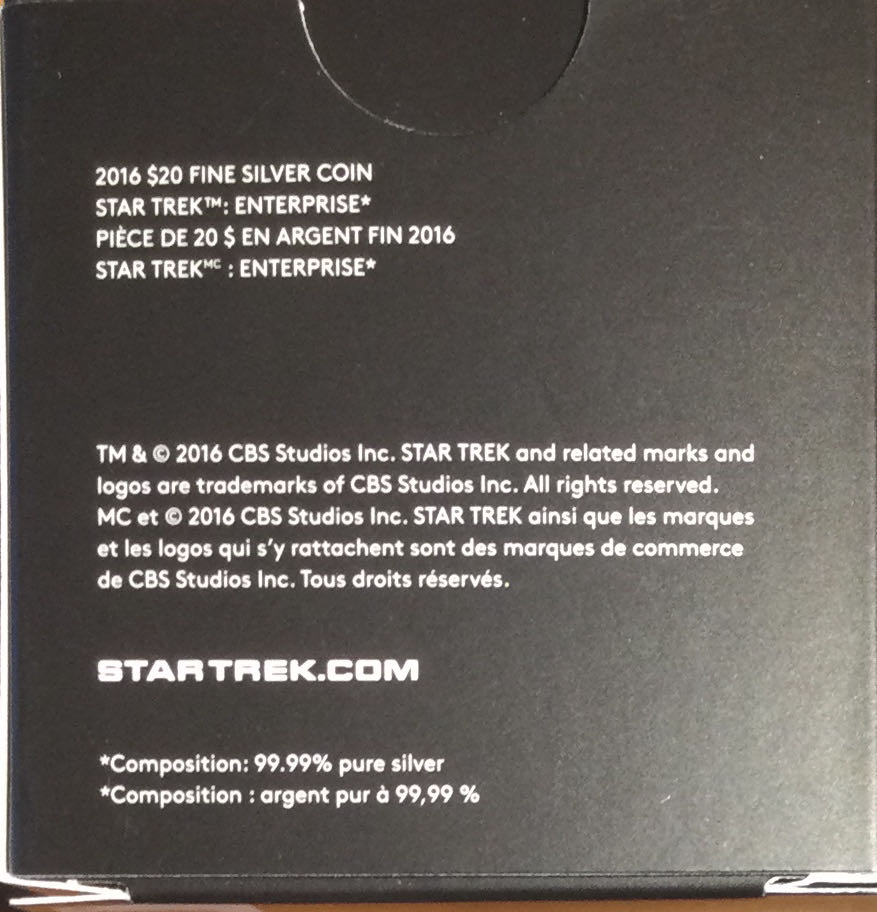 Star Trek™ TOS USS Enterprise  coin collectible [Barcode 623932074866] - Main Image 3