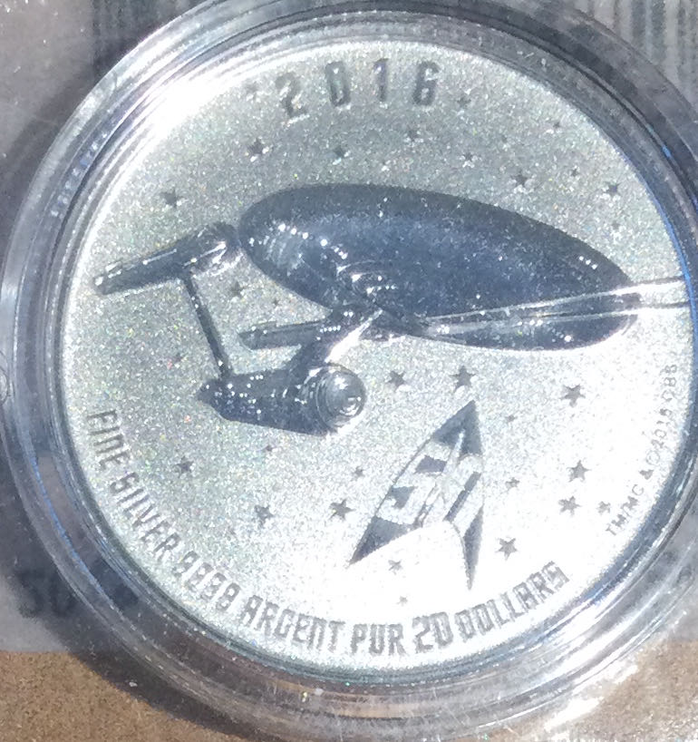 Star Trek™ TOS USS Enterprise Fine Silver Coin  coin collectible [Barcode 623932074972] - Main Image 2