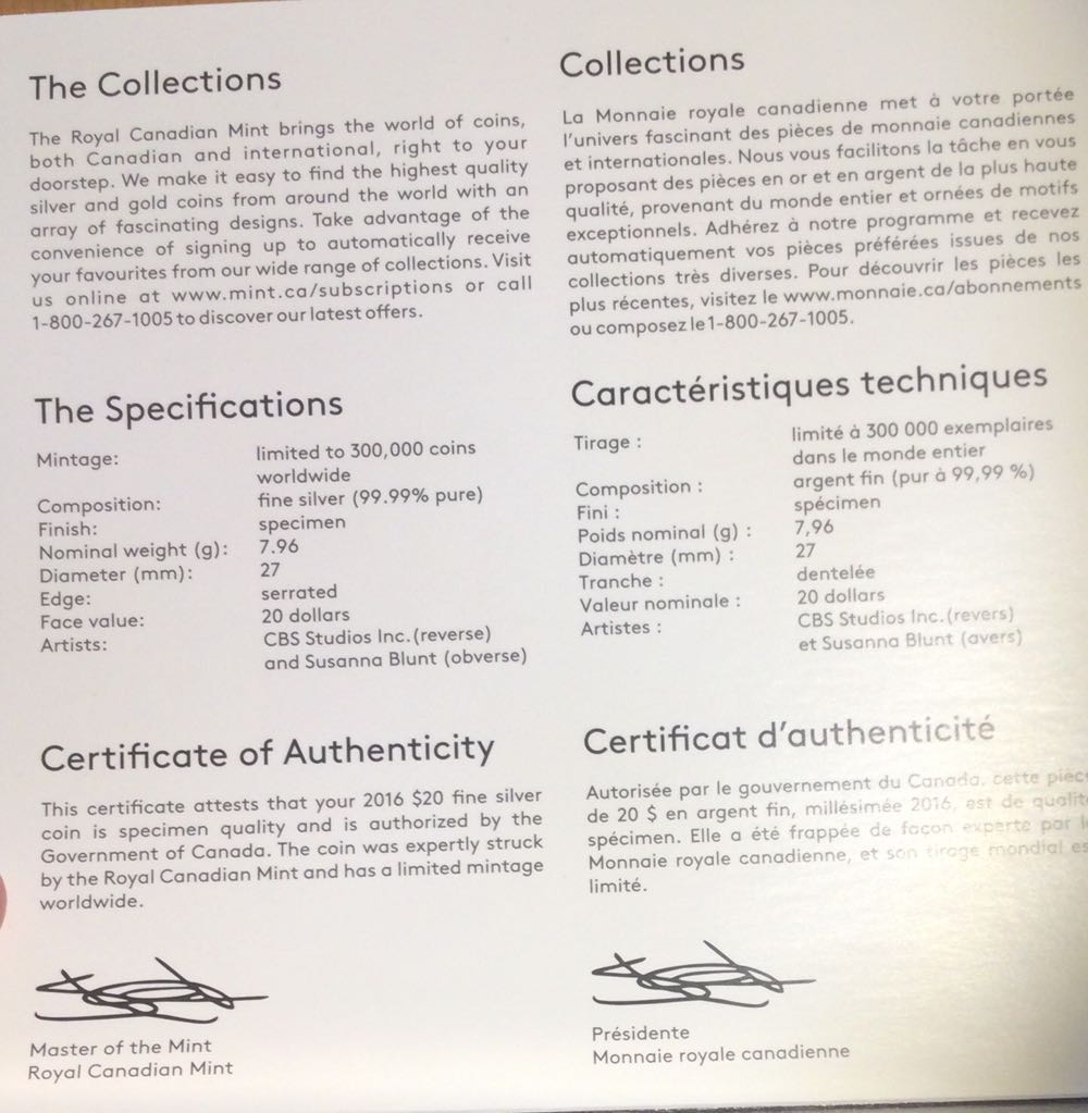 Star Trek™ TOS USS Enterprise Fine Silver Coin  coin collectible [Barcode 623932074972] - Main Image 3