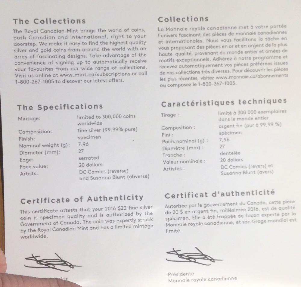 Superman Silver Coin  coin collectible [Barcode 623932072244] - Main Image 3