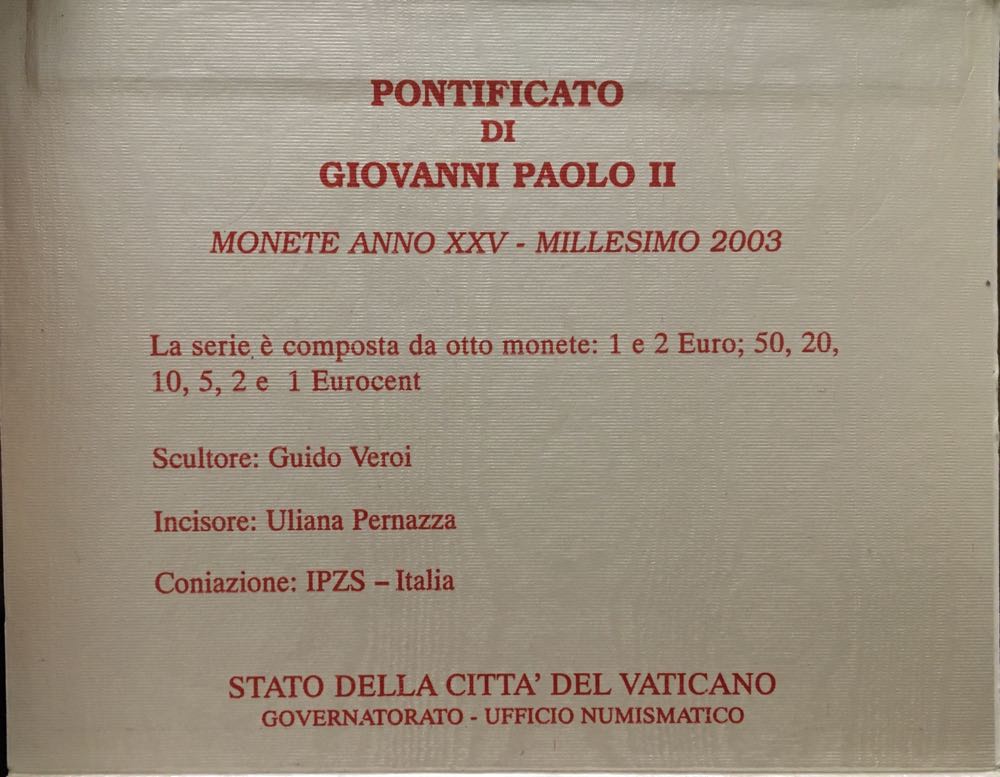 Vatican City Euro Set  coin collectible - Main Image 4