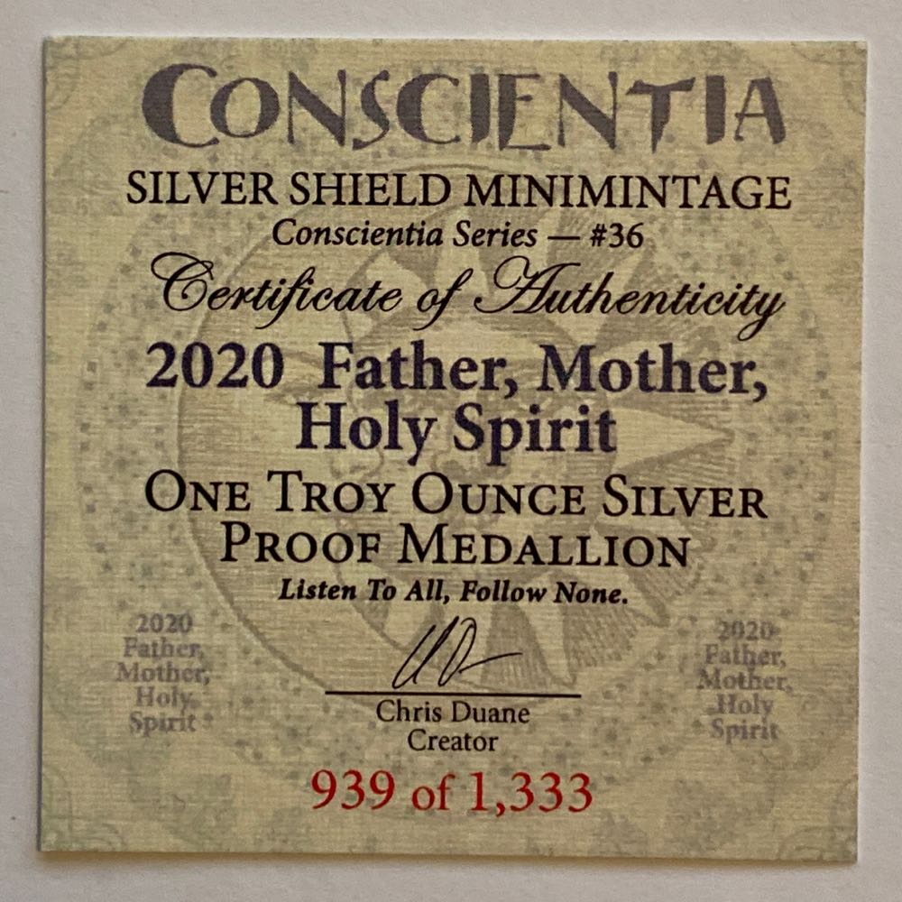 SS - Father, Mother, Holy Spirit  coin collectible - Main Image 2