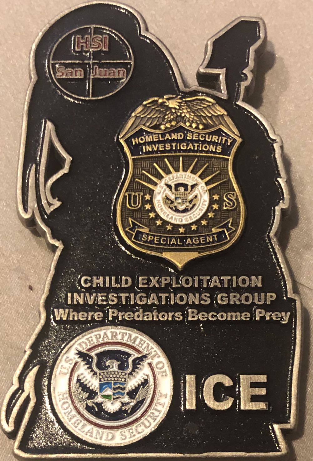 Homeland Security Investigations - Child Exploitation Investigation Group  coin collectible - Main Image 2