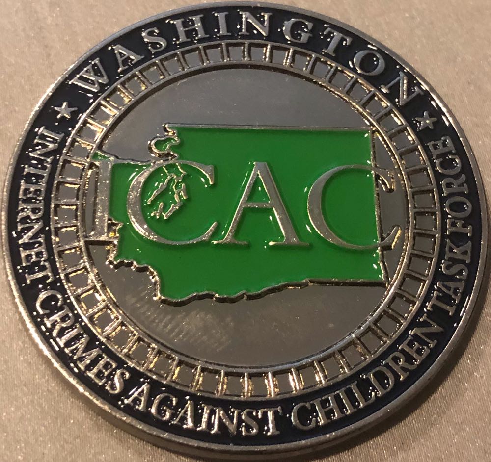 Federal Bureau Of Investigation - Internet Crimes Against Children Washington Task Force  coin collectible - Main Image 2