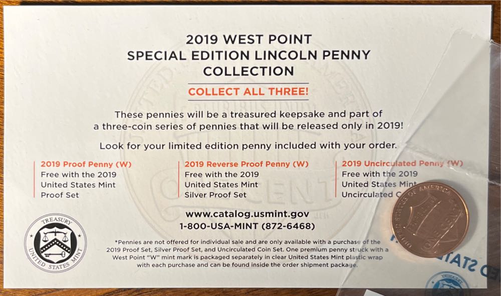 Special Edition 2019-W Lincoln Penny Collection Proof  coin collectible [Barcode 704786062145] - Main Image 2