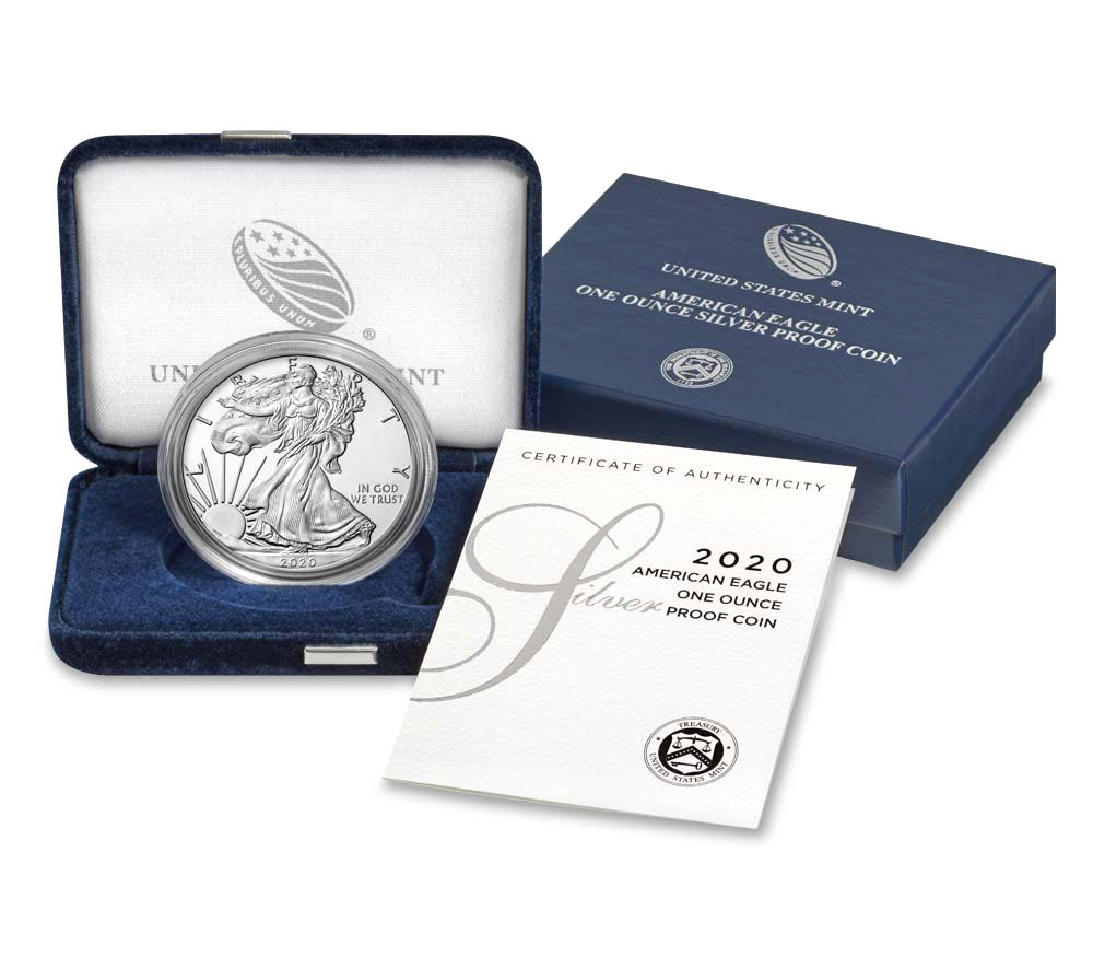 2020 American Eagle One Ounce Silver Proof Coin  coin collectible [Barcode 704786160285] - Main Image 2