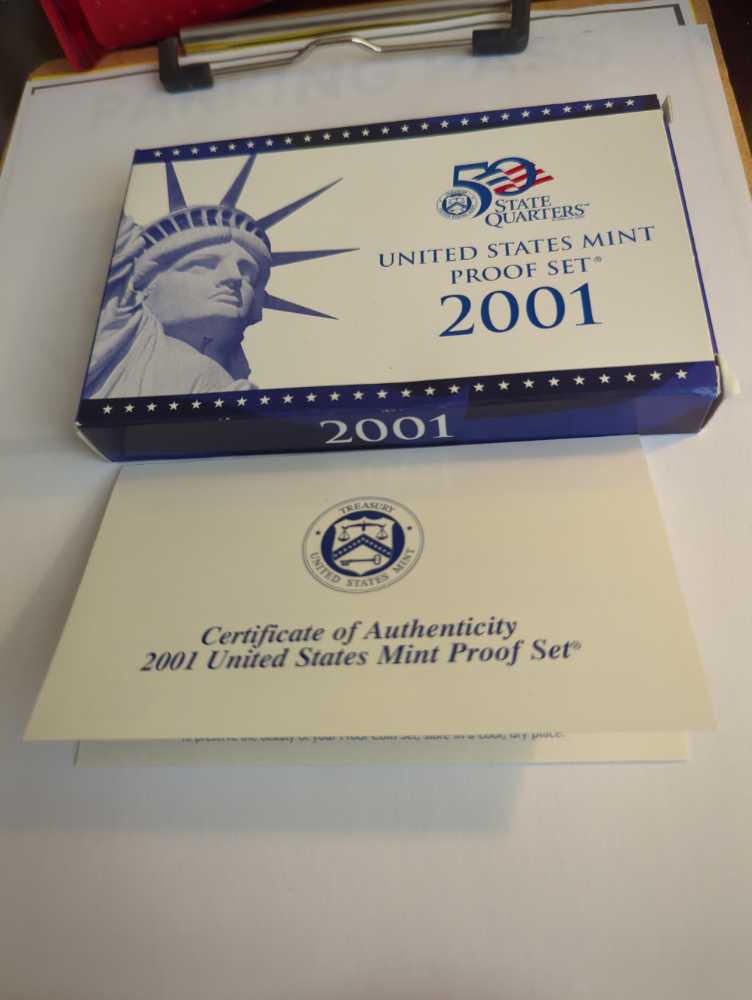 2001 U. S. Mint Proof Set State Quarters  coin collectible [Barcode 704785001022] - Main Image 4