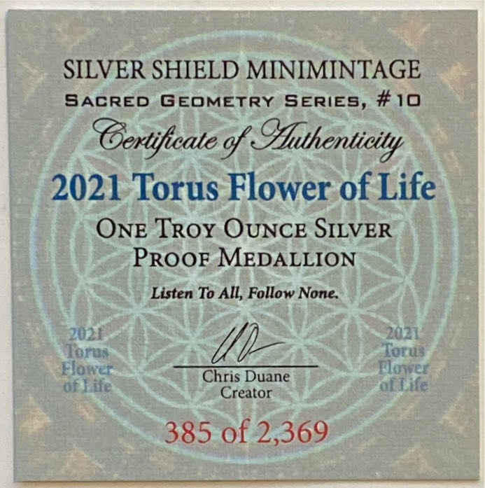 SS - Torus Flower of Life  coin collectible - Main Image 2