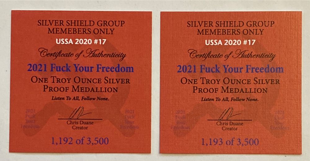 SS - Fuck Your Freedom  coin collectible - Main Image 2