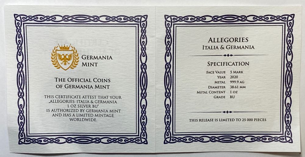 GRM - Allegories: Germania & Italia  coin collectible - Main Image 2